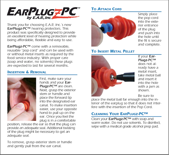 EarPlugz-PC Information Continued